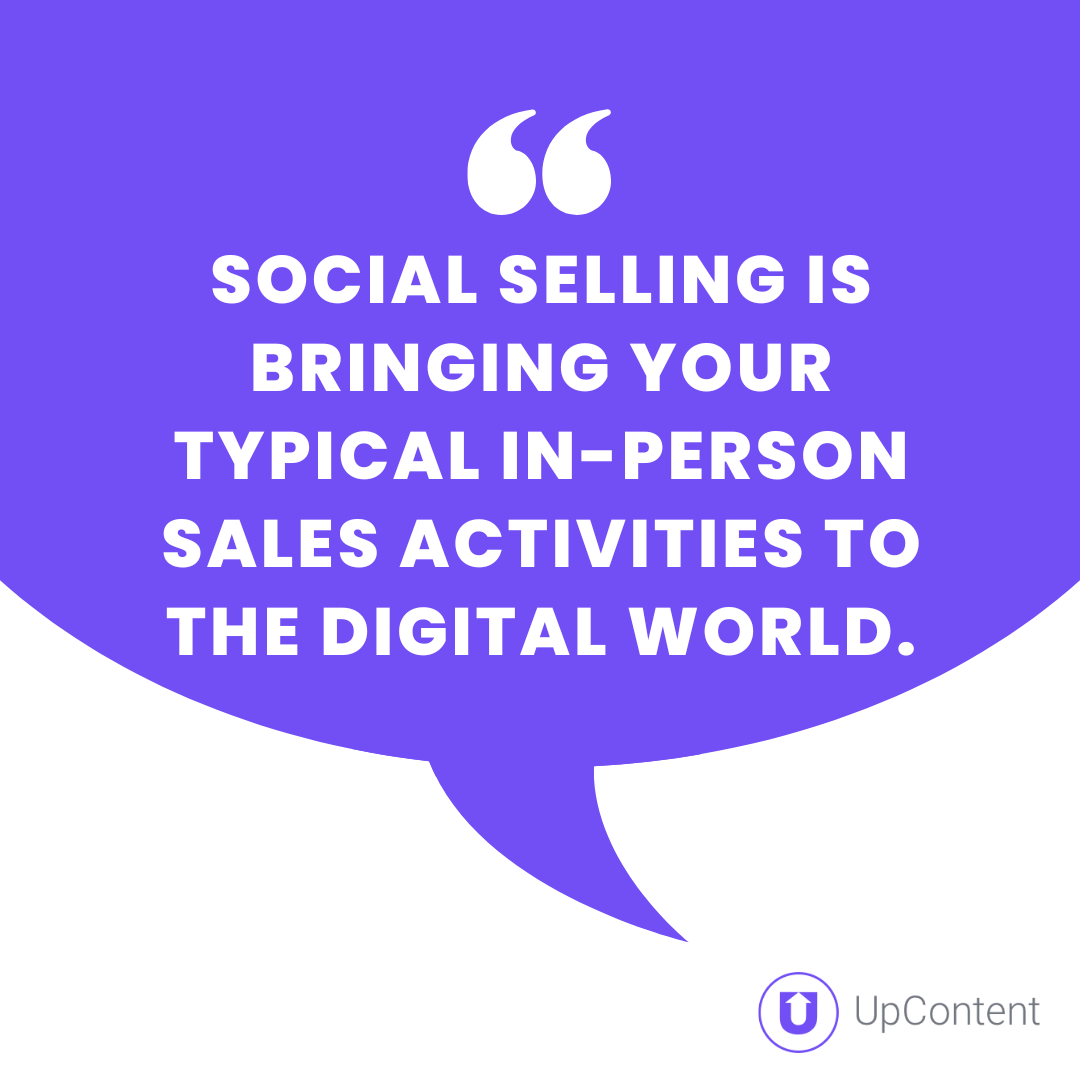 Social selling is brinigng your typical in-person sales activities to the digital world.